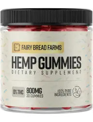 Single bottle of Fairy Farms Hemp Gummies with 800MG of pure hemp extract.